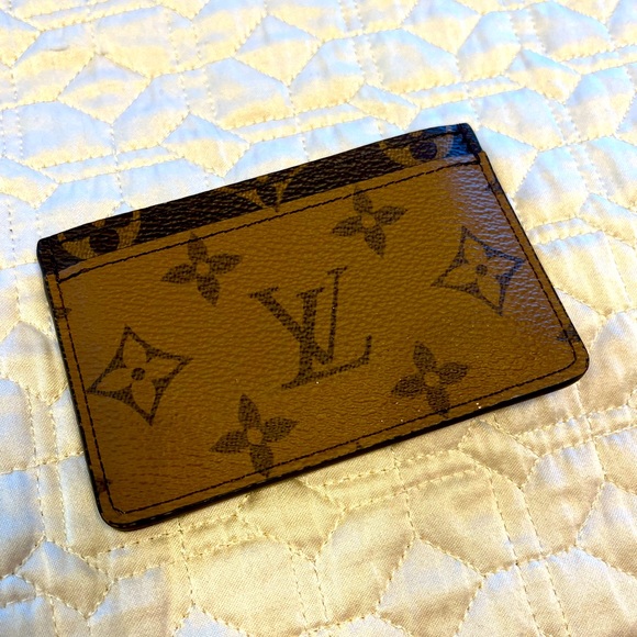100% Authentic Louis Vuitton Reverse Monogram Card Holder